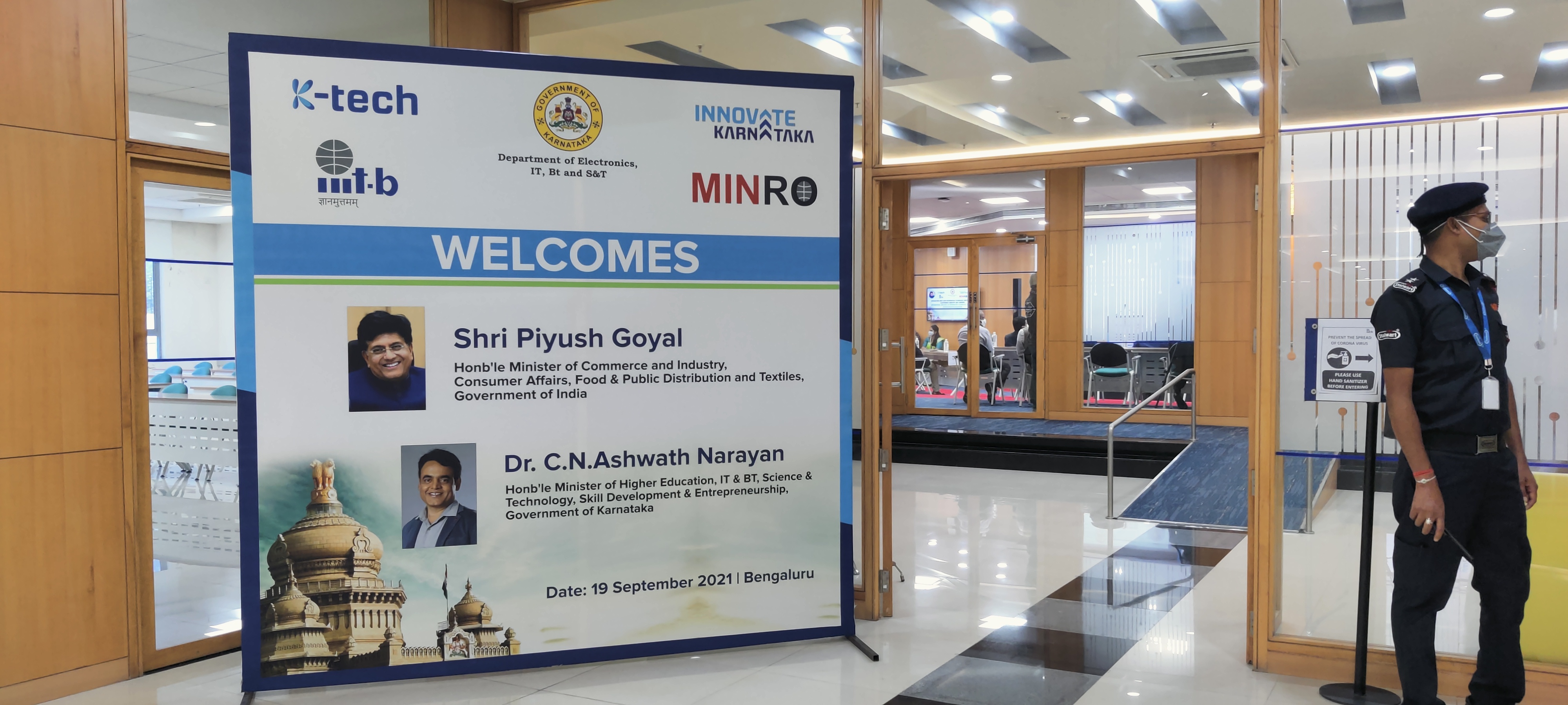 1. Meeting with Ministers at IIITB, Bengaluru